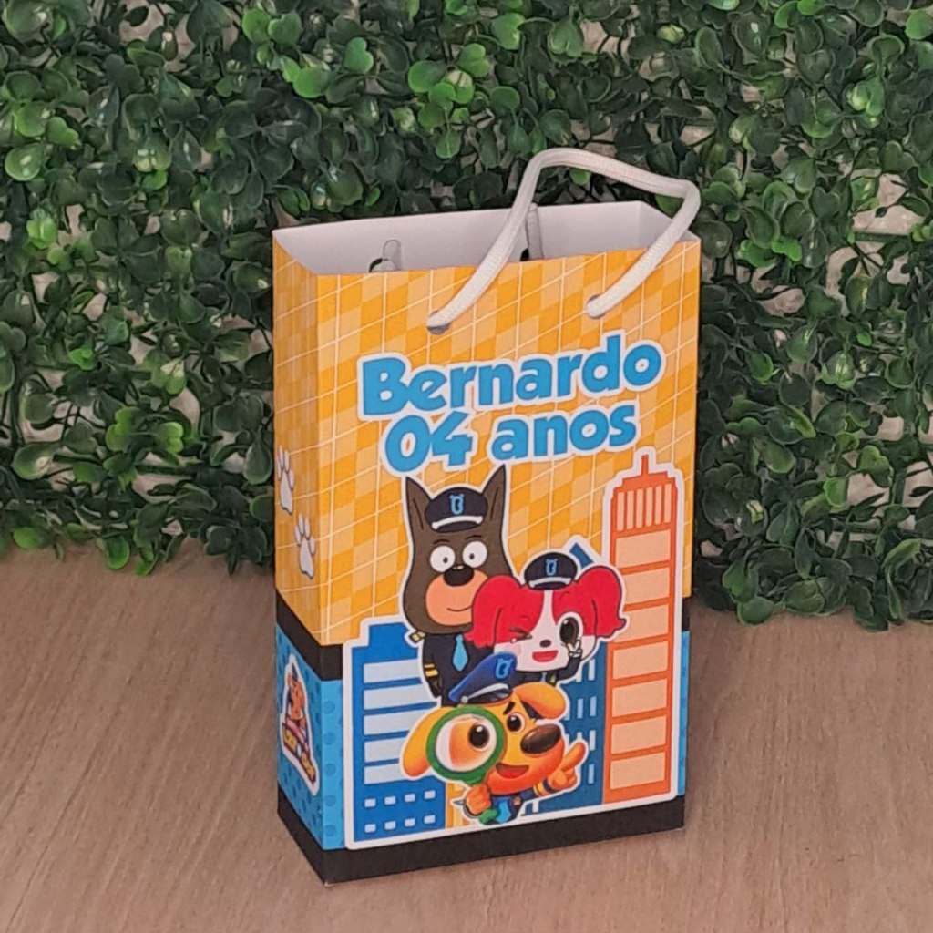 Sacolinha Surpresa Detetive Labrador Personalizadas/ TAMANHO M/(PEGUE E MONTE)/ Festa/ Lembrancinha/ Aniversario em Oferta na Shopee