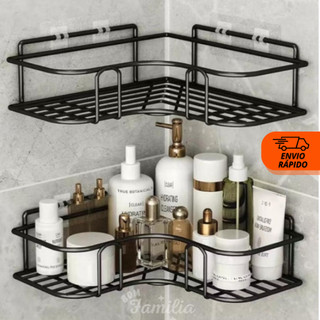 Prateleiras para Banheiro com Suporte e Alto Adesivos – Organizador de Shampoo, Sabonete …