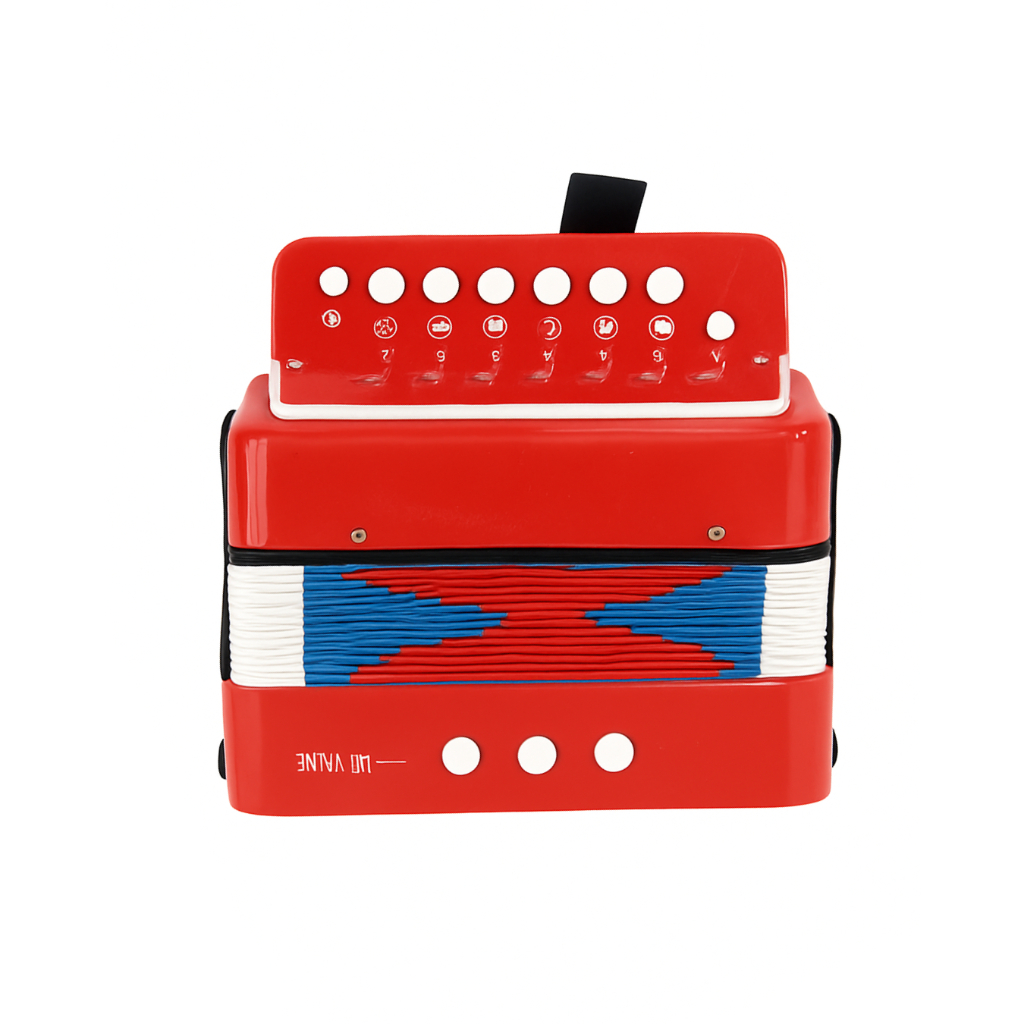 Acordeon Sanfona Colibri Instrumento Educativo Infantil 3 Baixos Gaita De Botão 7 Teclas Colibri