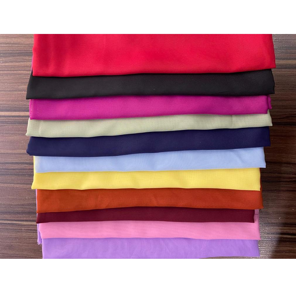 Tecido Chiffon Tinto Liso 100%Poliéster , 147mt Largura; em Oferta na Shopee