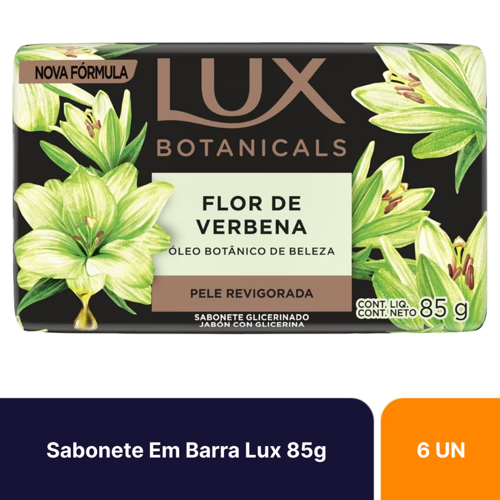 Kit 6un Sabonetes Em Barra Lux Flor De Verbena 85g