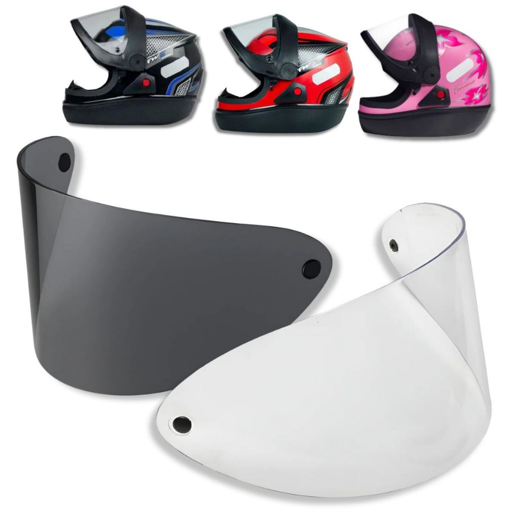 Viseira Fume + Viseira Cristal Capacete San Marino Automatico Antirrisco 2.2mm em Oferta na Shopee