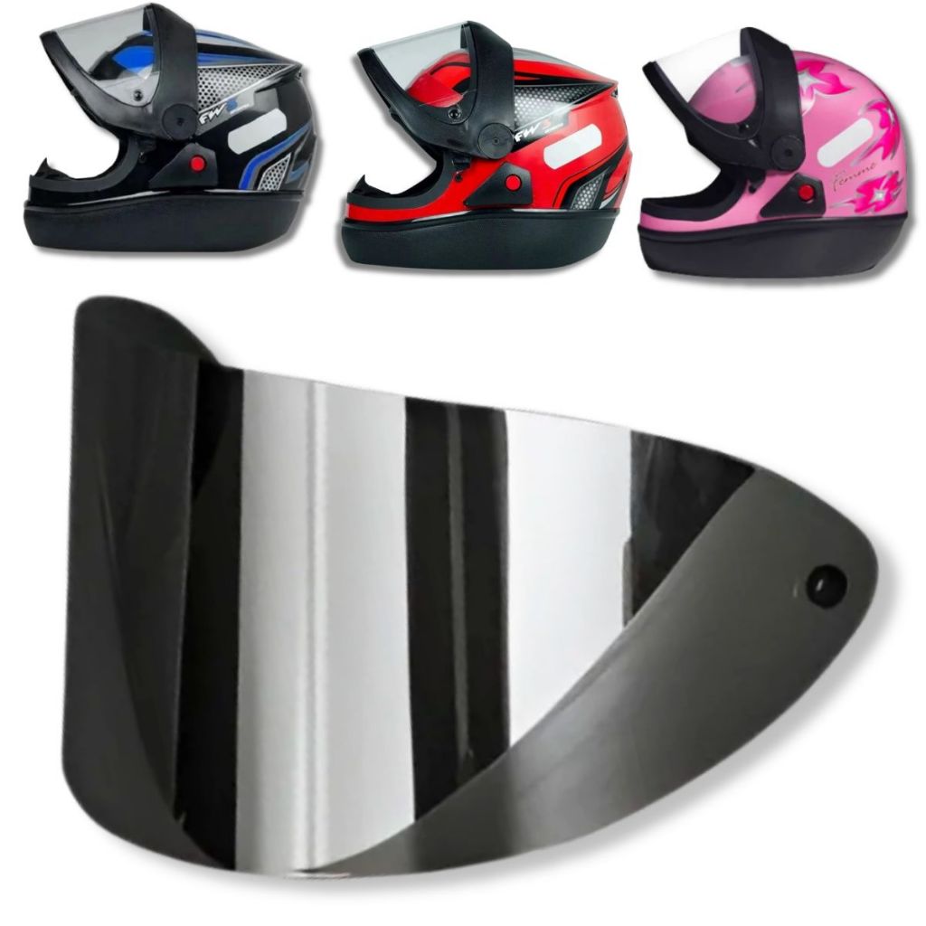 Viseira Polivisor Para Capacete San Marino Automático Antirrisco Injetada 2.2mm em Oferta na Shopee