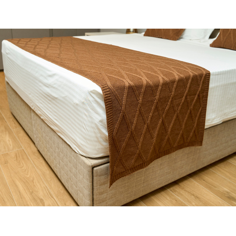 Peseira Decoração Cama King Trico Premium Decor Quarto Decorativa - 40056