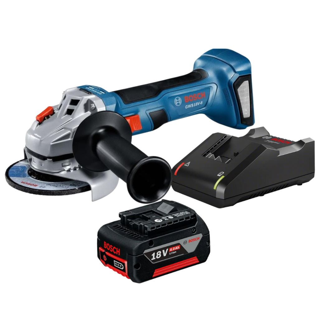 Esmerilhadeira Bosch 18V Brushless GWS 18V-8 com Bateria 4Ah e Carregador Bivolt em Oferta na Shopee