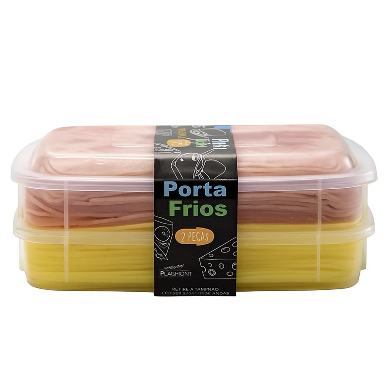 Porta Frios empilhavel Organizador de Geladeira Porta Queijo — imagem 2 de 2