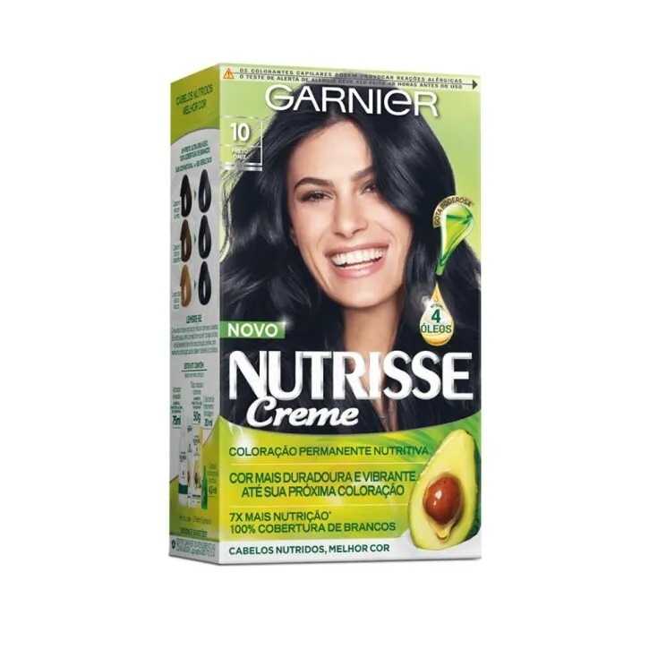 Tinta De Cabelo Nutrisse Creme 10 Preto Ônix