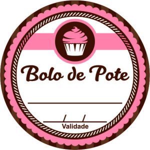 Kit 60-120-180-240-300-600 Etiquetas Adesivas Bolo de Pote no ATACADO