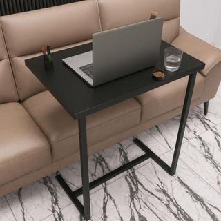 Mesinha de Apoio Para Sofá 100% MDP Estilo Industrial Mel e Preta