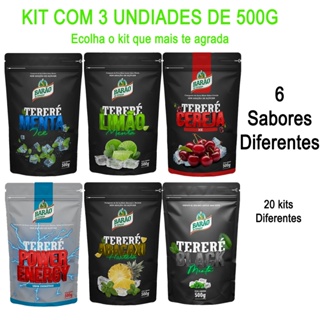 [LOTE NOVO] Kit 3 Erva Mate Terere Black Barão 500g cada em Oferta na Shopee