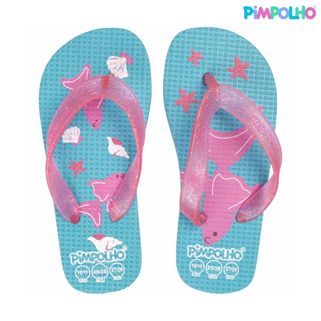 Sandália Praiana Kids Verde Peixe Feminino Pimpolho em Oferta na Shopee