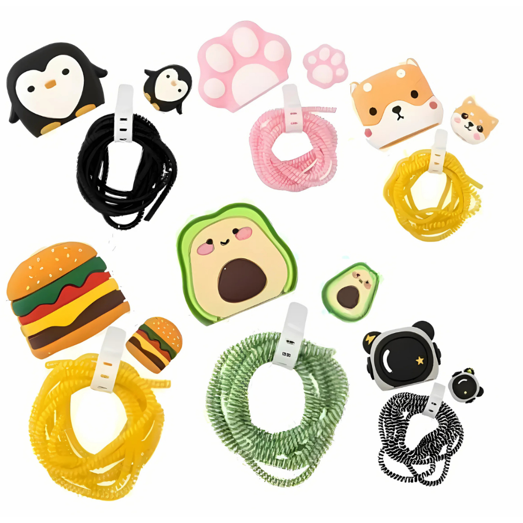 Kit Protetor de Cabo USB Carregador de Celular Estampas De Luxo em Oferta na Shopee