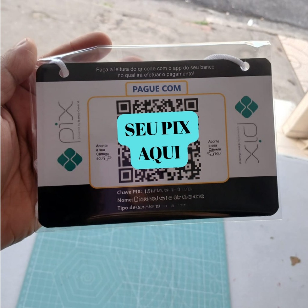 Placa Pix Qr code para uber 99 Motorista de aplicativo em Oferta na Shopee