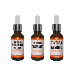 Kit Tinturas Antiparasitárias Nogueira Negra, Cravinho e Absinto com 30ml cada - Alterative Pharma em Oferta na Shopee