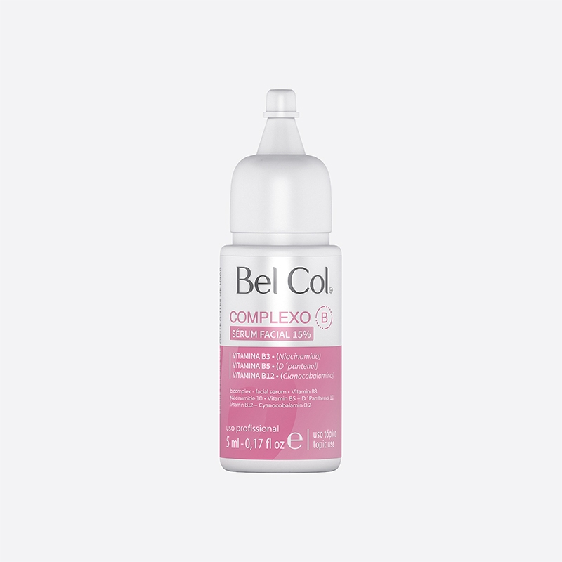 Sérum Facial 15% - Vitamina B3, B5 e B12 Complexo B 5ml Bel Col Reparação intensiva E Regenerativa