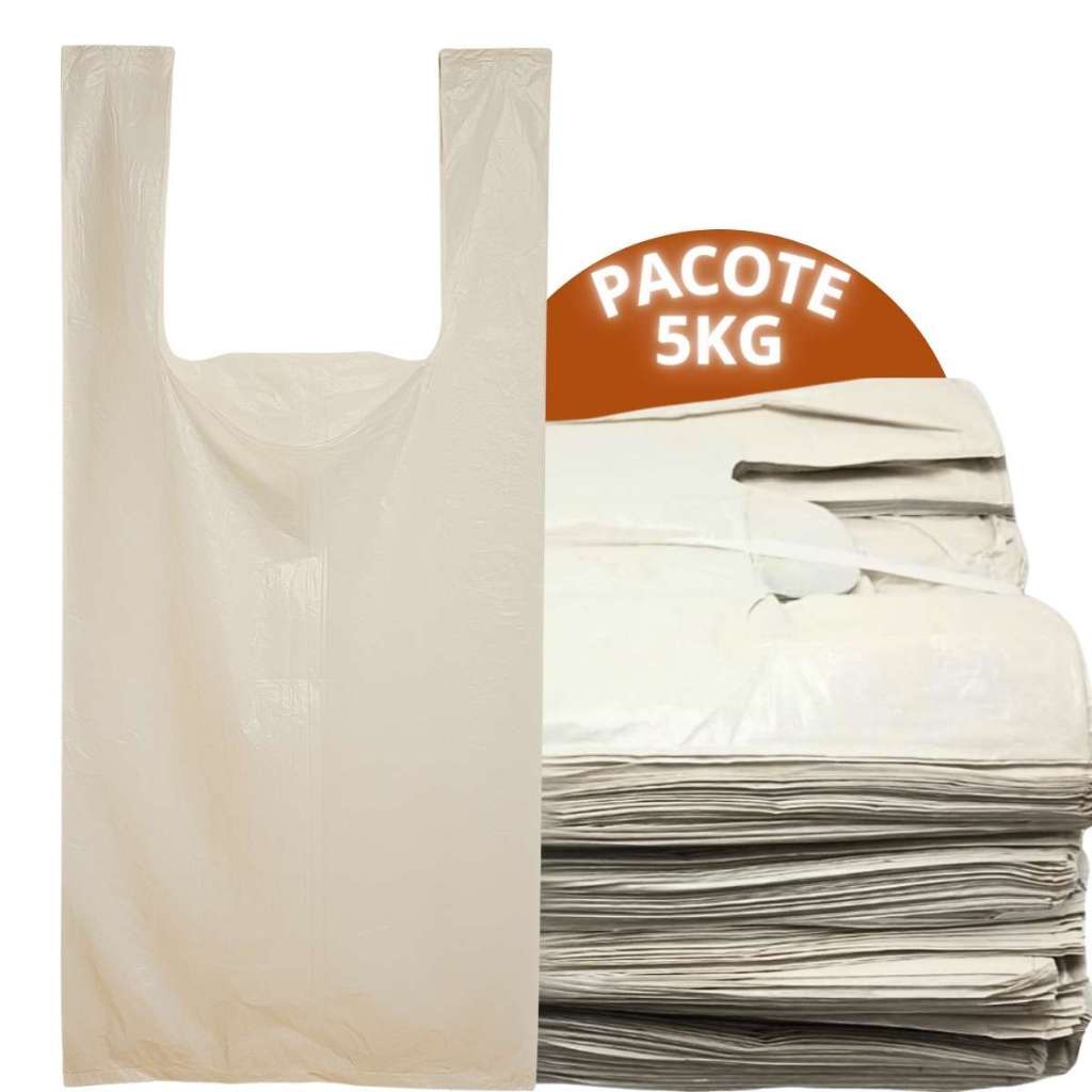 Sacola Feira Plástica 30x40 Transparente Mercado E Vendas Pacote Com 5kg