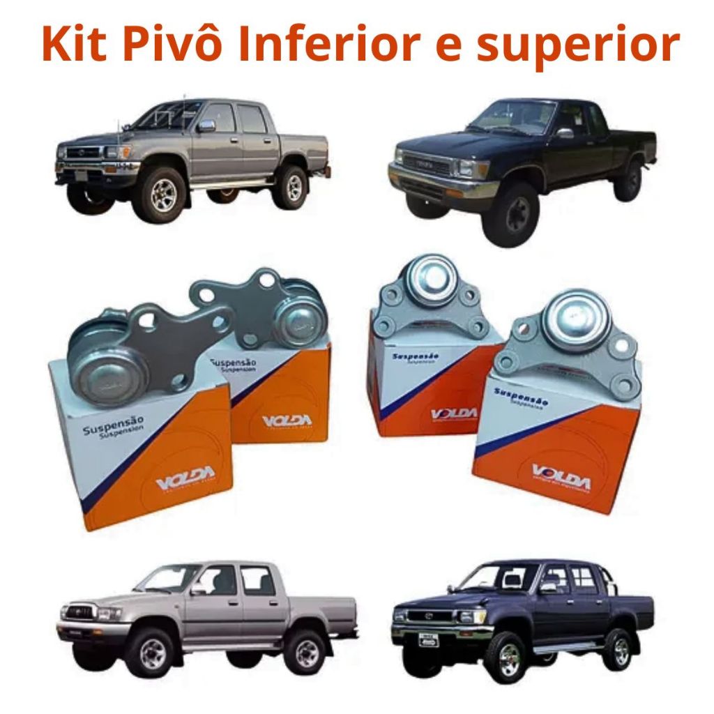 Pivô De Supensão Para Toyota Hilux 2.8 8v 4x2 1998 até 2005 Manual Direção Hidráulica em Oferta na Shopee