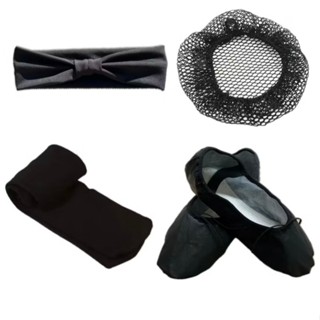 Kit Ballet 4 Itens : Meia, Sapatilha , Rede e Faixa em Oferta na Shopee
