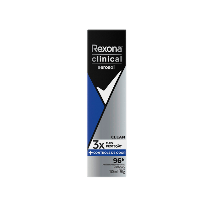 Desodorante Antitranspirante Rexona Clinical Men Clean Aerosol 150ml