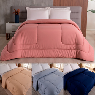 Edredon Casal Queen Grosso Dupla Face 400 Fios Toque Macio Cores em Oferta na Shopee
