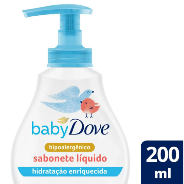Sabonete Líquido Dove Baby Hidratação Enriquecida 200ml em Oferta na Shopee