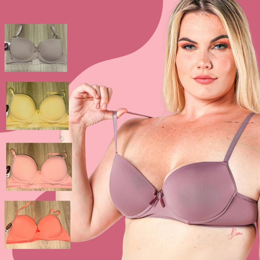 Sutiã Plus Size Bojo Reforçado Alça Confortável Sustentação com Conforto