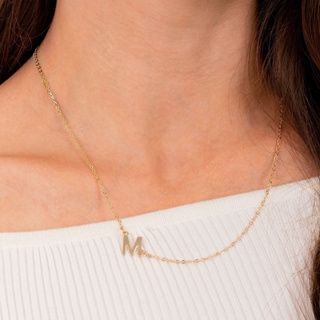 Colar Letra Inicial Semijoia Feminina Ouro 18k Ou Prata 925 em Oferta na Shopee