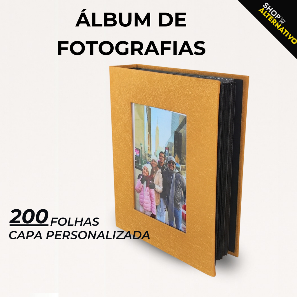 Álbum Fotográfico Luxo P/200 Fotos 10x15 Capa Personalizada Porta Retrato Fotográfico Na Capa em Oferta na Shopee