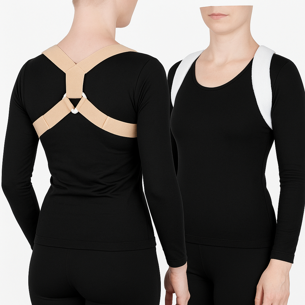 Colete Corretor de Postura Feminino Masculino Elástico Anvisa Elástico Macio Confortável em Oferta na Shopee