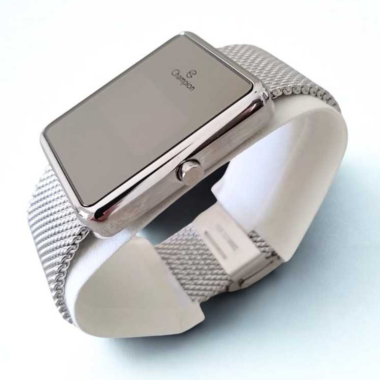 Relógio masculino digital prata Champion original Led CH40080S