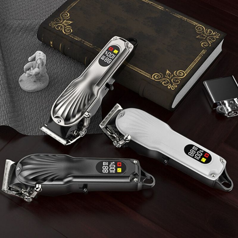 Máquina De Cortar Cabelo e Barba Profissional Portátil Recarregável em Oferta na Shopee