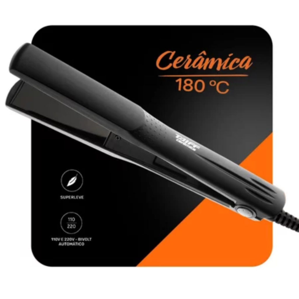 Chapinha Prancha Taiff Cerâmica PTC Action 180ºC Bivolt