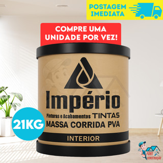 Massa Corrida 21kg Império para Parede Interna e Externa | Revestimento Branco Liso Pronto para Uso