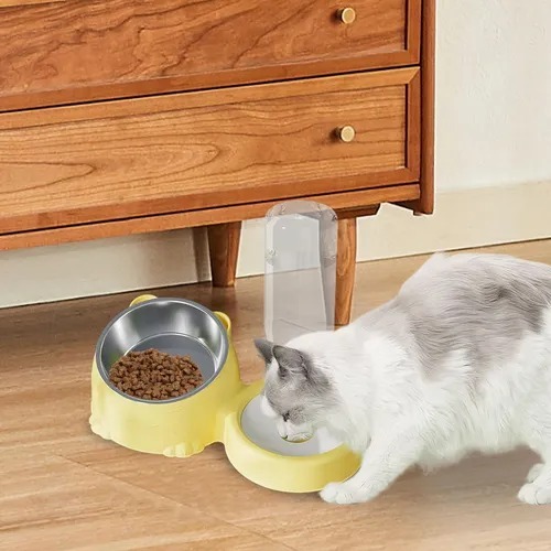 Tigela Para Animais De Estimaçao Alimentador e bebedouro automatico para animais de estimação em Oferta na Shopee