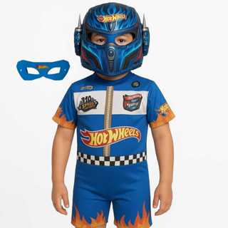 Fantasia Infantil Hotwheels Com Máscara De E.v.a em Oferta na Shopee