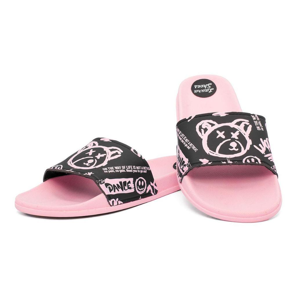 Chinelo Slide Unissex Estampado Urso Macio Antiderrapante Confortável Numeração 34 ao 43