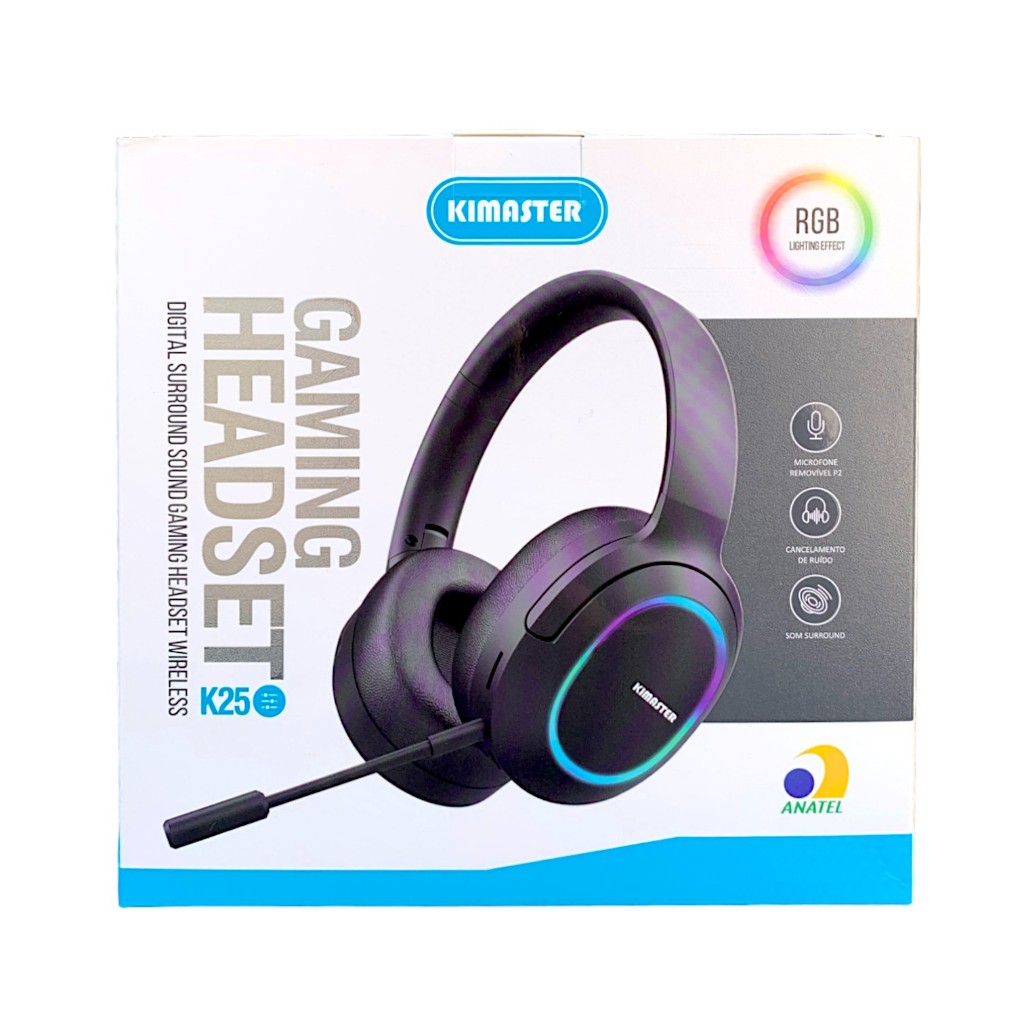 Headphone Bluetooth / Headset Gamer K25 com Microfone Removível e Cancelamento de Ruído em Oferta na Shopee