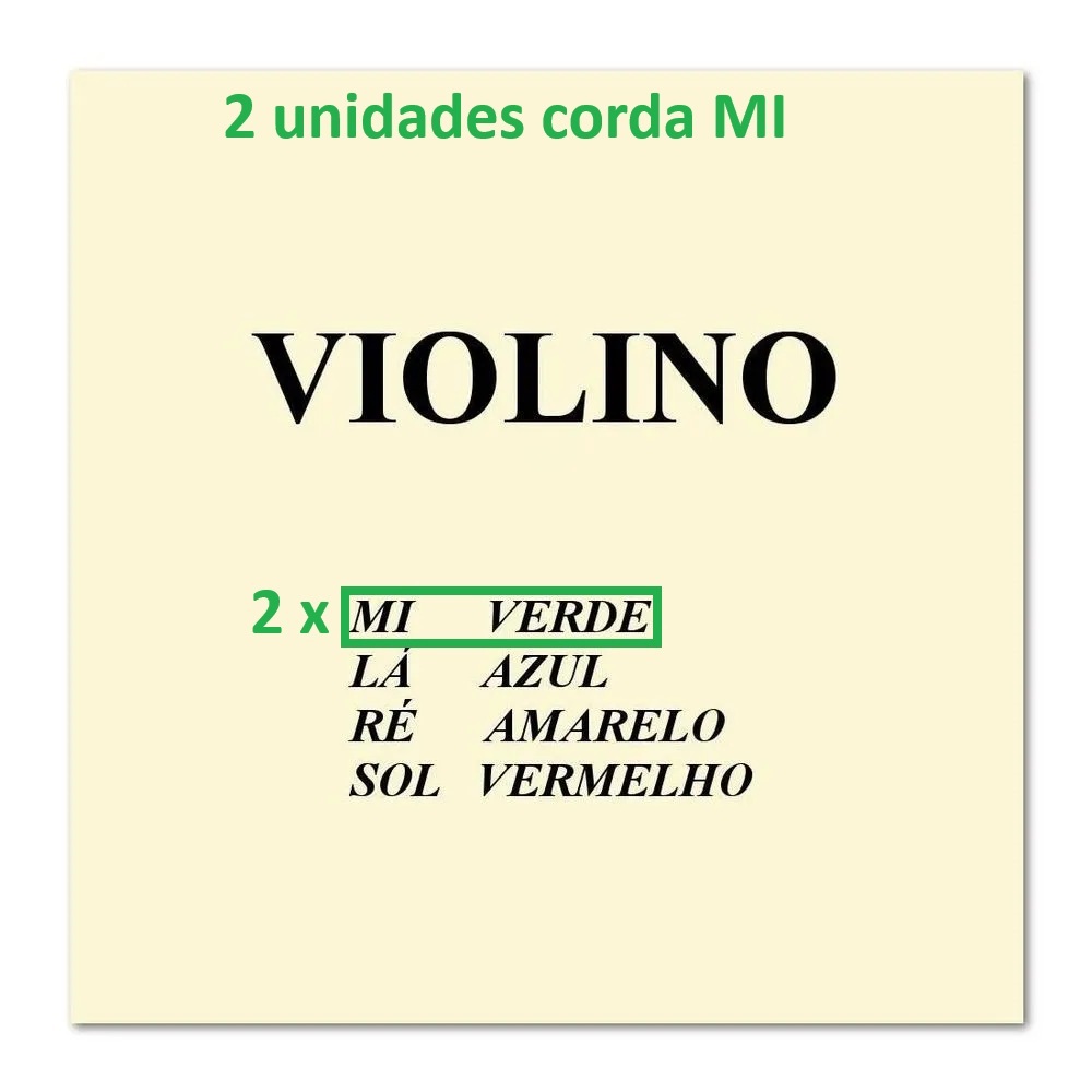 Kit 2 cordas Mi para violino 4/4 Mauro Calixto em Oferta na Shopee
