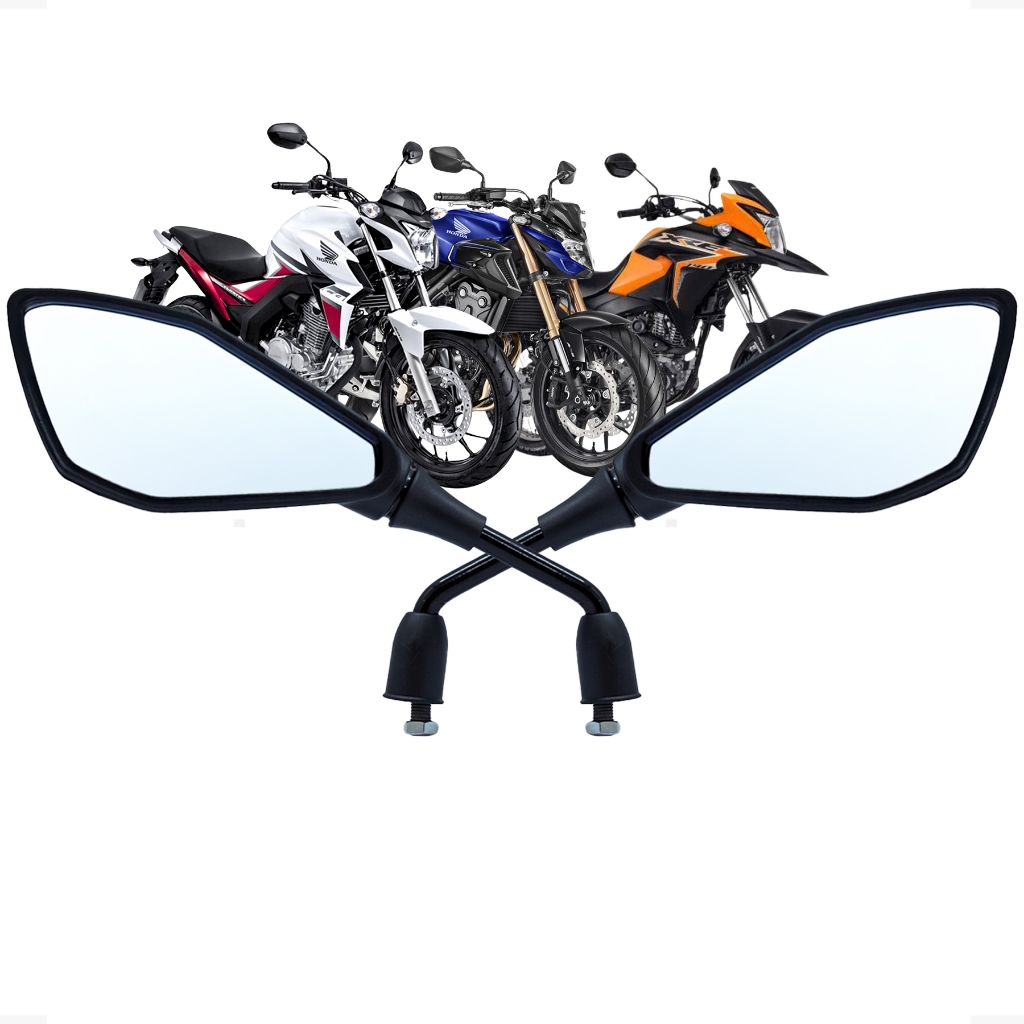 Retrovisor Modelo Z400 Honda Para 160 Titan Fan Start Cargo Cg 125 150 Twister Cb 250 Rosca Fixo