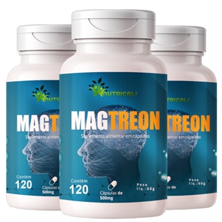 KIT C/3 Un Treonato De Magnésio Foco e Clareza Mental 360 Cápsulas 500mg - Nutricali em Oferta na Shopee