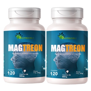 KIT C/2 Treonato De Magnésio Puro 240 Cápsulas 500mg - Nutricali em Oferta na Shopee