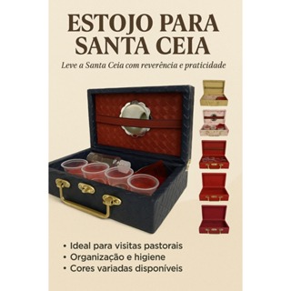 Estojo Santa Ceia -maleta Para Servir Em Casa/cores Vermelho em Oferta na Shopee
