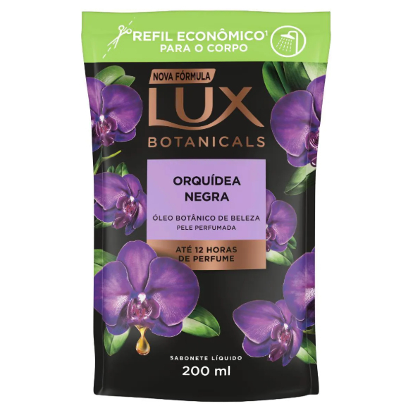 Sabonete Líquido Lux Botanicals Orquídea Negra Refil 200ml em Oferta na Shopee