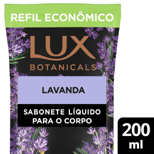 Refil Sabonete Líquido Lux Botanicals Lavanda 200ml em Oferta na Shopee