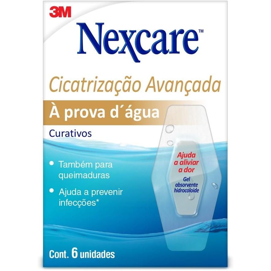 Curativo Nexcare Cicatrização Avançada com 6 unidades
