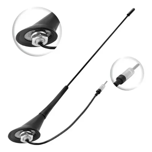 Antena Teto Traseira 60 Graus Plug Din Vw Gti Receptiva