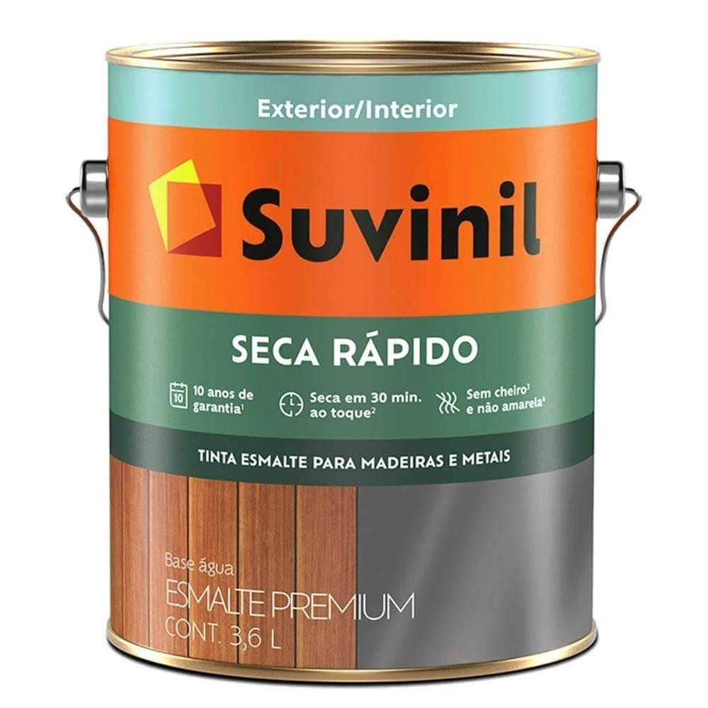 Esmalte Brilhante Suvinil Base d'Água Cor e Proteção 3,6L