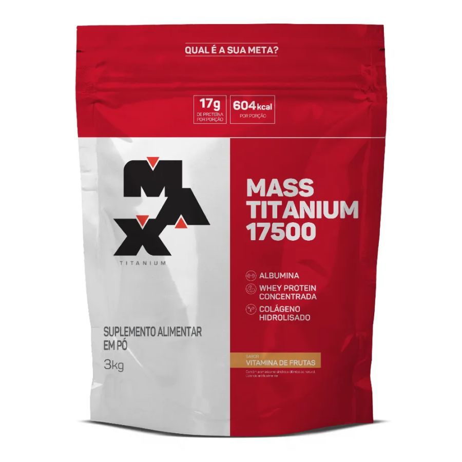 Hipercalórico Mass Titanium 17500 3kg - Max Titanium em Oferta na Shopee