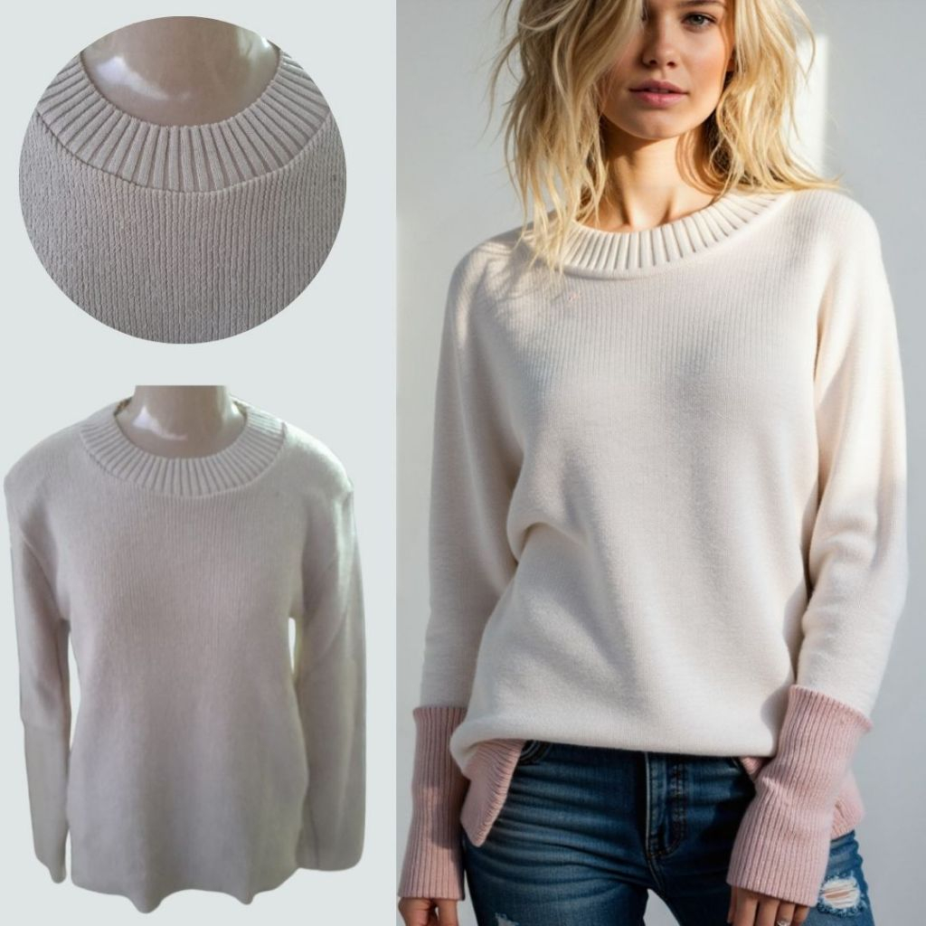 Blusa Tricô Básica Feminina Gola Careca Redonda Canelada Flash Strech Inverno Moda Quente e Elegante