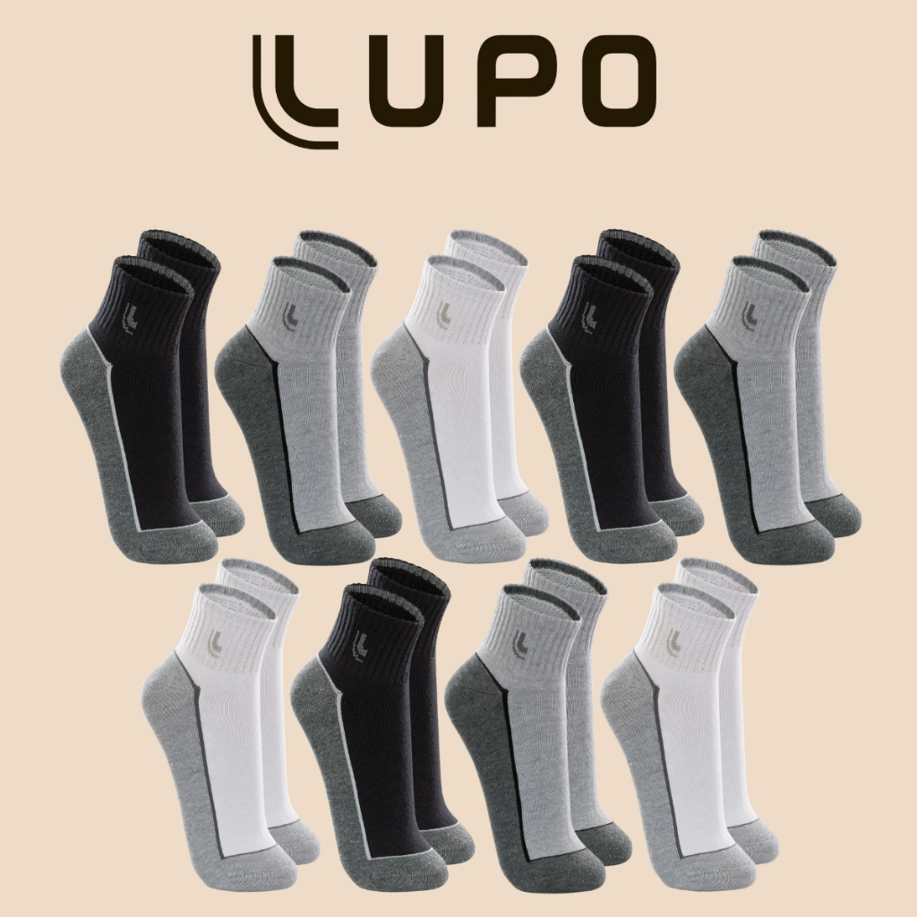 Kit Lupo 9 Pares De Meias Sport Cano Curto Plus Size Unissex Algodao Ajuste Perfeito 37 ao 48 em Oferta na Shopee